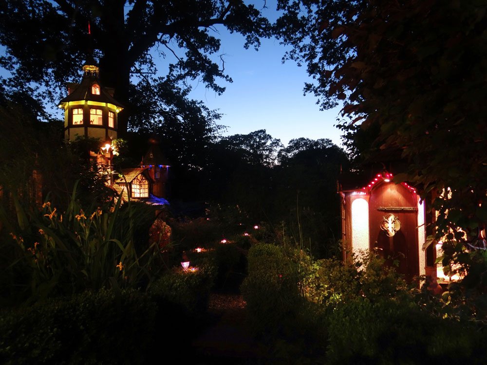 At night the castle is illuminated with numerous LEDs