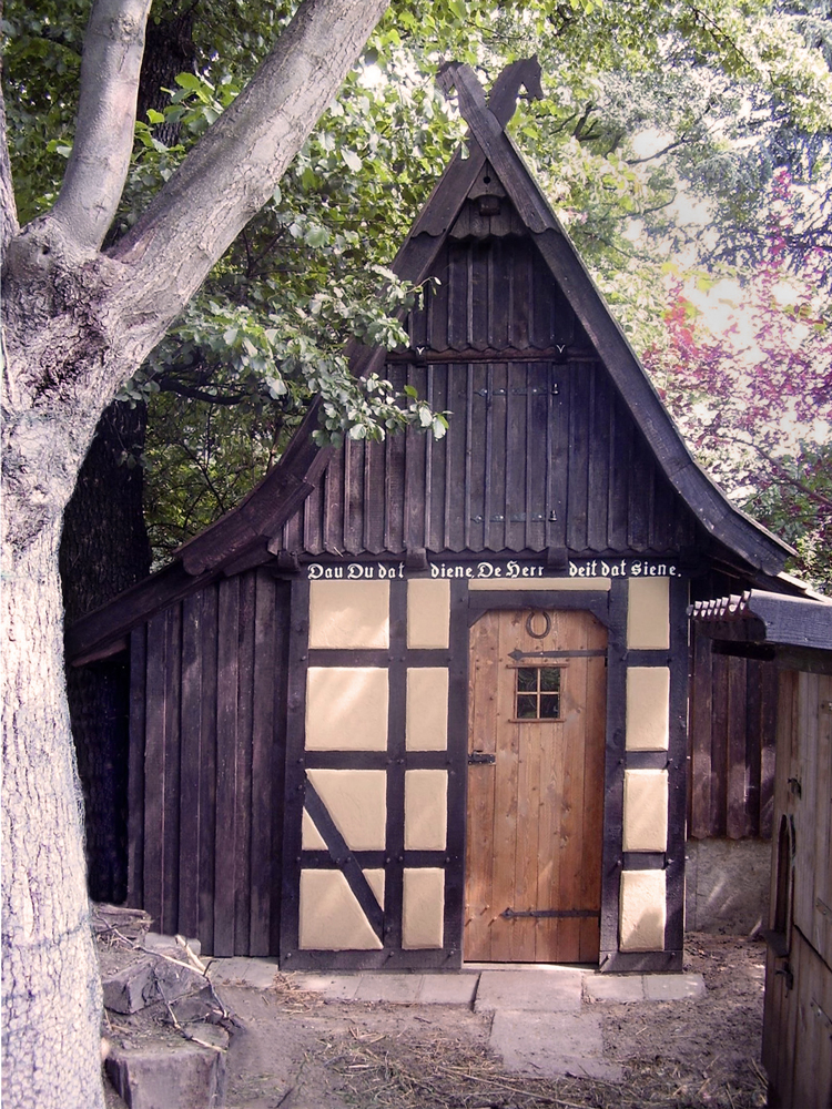 The front of the shelter