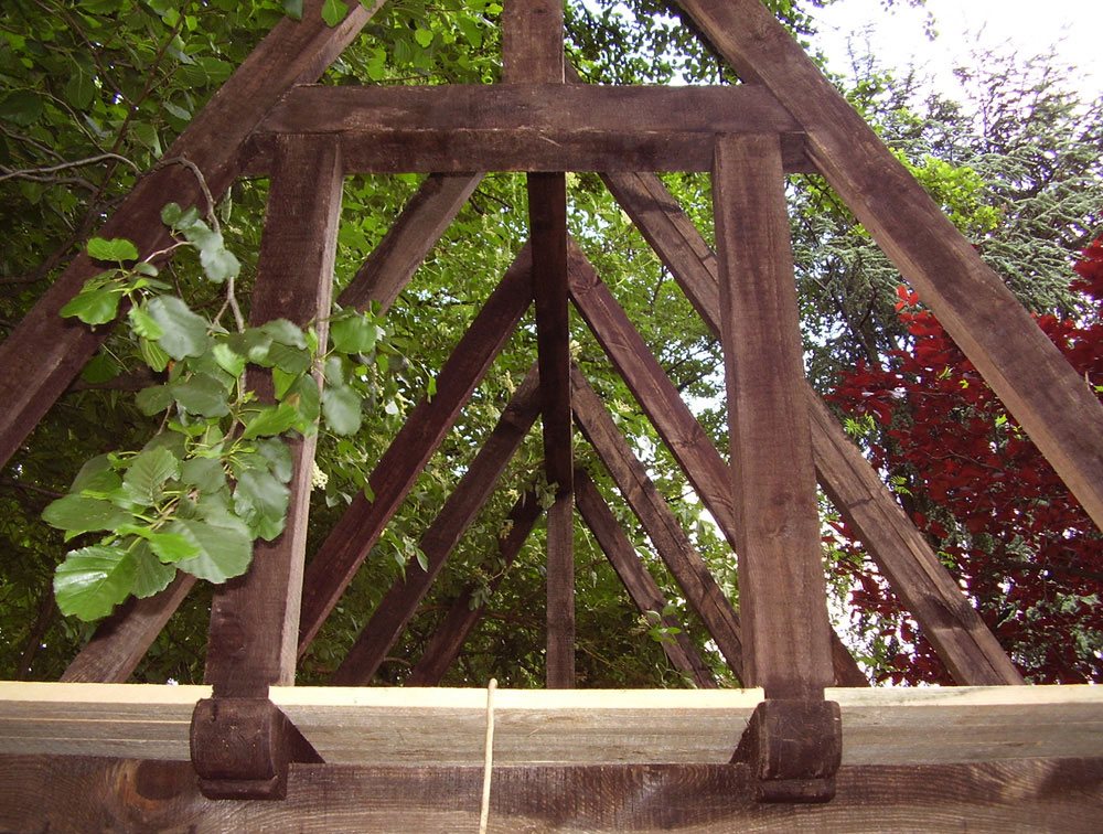The shelter under construction